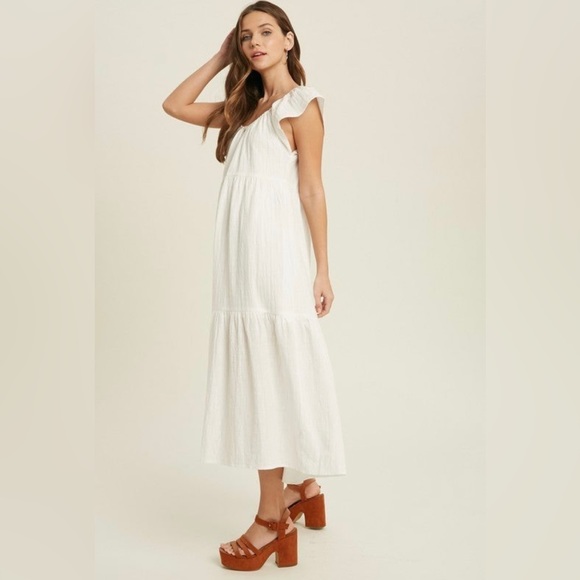 Button Down White Dress - Picture 2 of 4